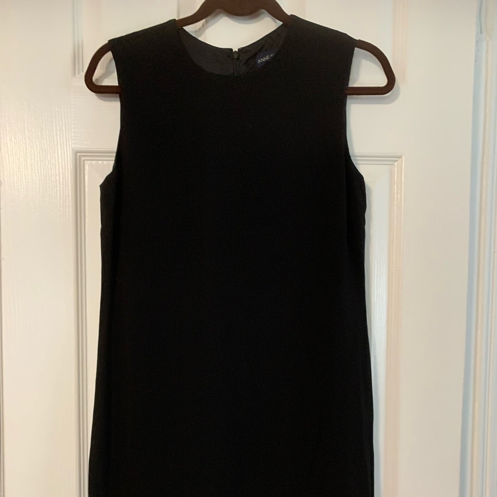 Vintage Anne Klein Sleeveless Black Dress Size:10